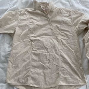 Orvis VTG cream flannel with button placket